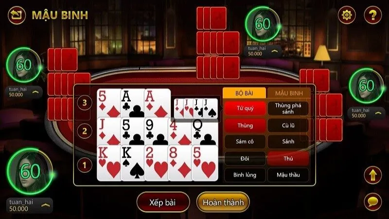 Mậu binh nào lớn nhất, Các thuật ngữ quan trọng khi chơi mậu binh